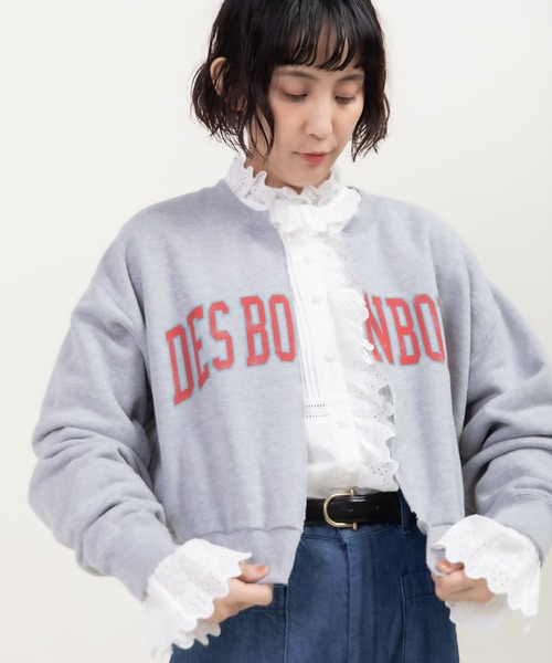 CHILD WOMAN（チャイルドウーマン）の「BONBONプリントスウェット リメイクはおりカーディガン（カーディガン/ボレロ・レディース・グレー/ネイビー・FREE）」の7枚目の写真