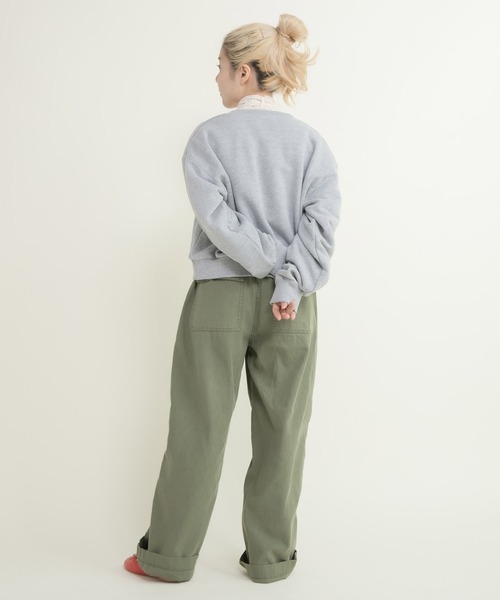 CHILD WOMAN（チャイルドウーマン）の「BONBONプリントスウェット リメイクはおりカーディガン（カーディガン/ボレロ・レディース・グレー/ネイビー・FREE）」の6枚目の写真