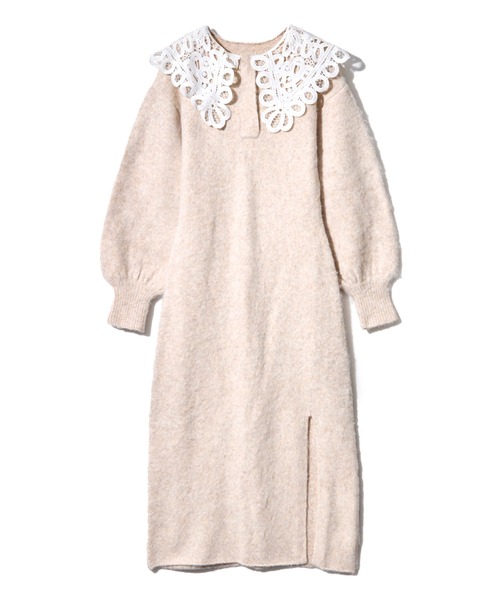 NOTREemor（ノートルエモア）の「Cherie Knit Dress（ワンピース・レディース・ベージュ/グレー・FREE）」の3枚目の写真