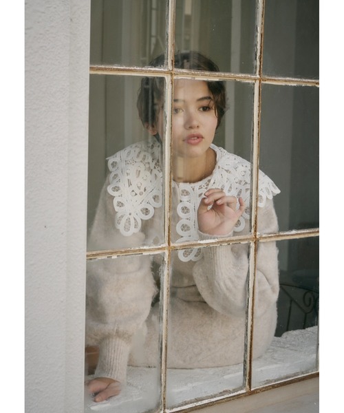 NOTREemor（ノートルエモア）の「Cherie Knit Dress（ワンピース・レディース・ベージュ/グレー・FREE）」の10枚目の写真