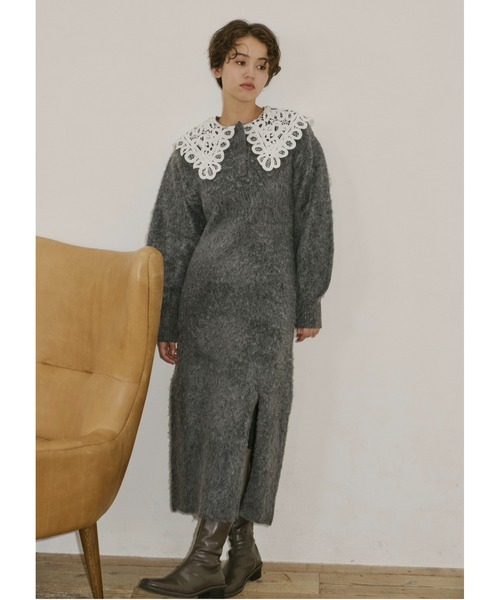 NOTREemor（ノートルエモア）の「Cherie Knit Dress（ワンピース・レディース・ベージュ/グレー・FREE）」の13枚目の写真
