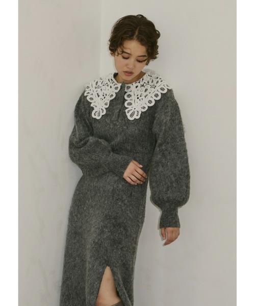 NOTREemor（ノートルエモア）の「Cherie Knit Dress（ワンピース・レディース・ベージュ/グレー・FREE）」の12枚目の写真
