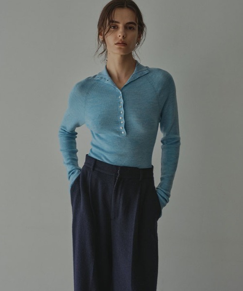 2wayコンフィーハイネックニットプルオーバー（ニット/セーター