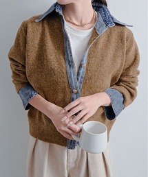 curensology2024FW アッシュクウールカーディガン　キャメル54 Curensology（カレンソロジー）の「Curensology(カレンソロジー