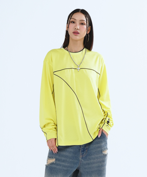 NYXX(エヌワイエックスエックス)の「FLOW LINING LONG SLEEVE LIME(Tシャツ/カットソー・レディース・その他・FREE)」の1枚目の写真