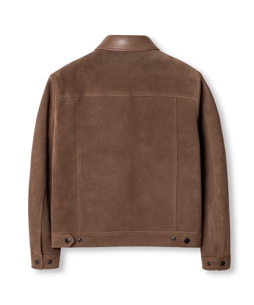 CONNECT KINLOCH（コネクトキンロック）の「[リアルレザー] 馬革ポイントスエードトラッカージャケット [ブラウン]（ライダースジャケット・メンズ・ブラウン・SMALL/MEDIUM/LARGE）」の2枚目の写真