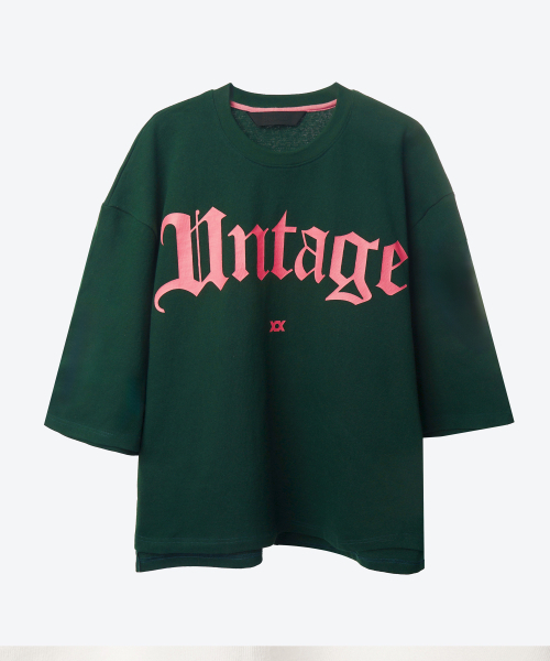 UNTAGE（アンテージ）の「ロゴプリントケープ半袖Tシャツ[グリーン(ユニセックス)]_UTT-ST36（Tシャツ/カットソー・メンズ・その他・FREE）」の5枚目の写真
