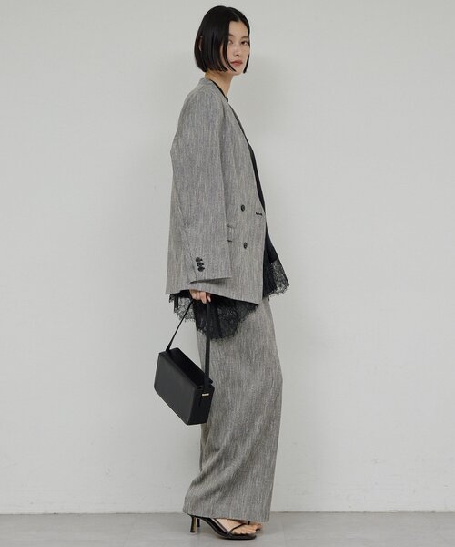 GALLARDAGALANTE(ガリャルダガランテ)の「【セットアップ対応】ノーカラーツイードジャケット(その他アウター・レディース・ベージュ/ブラック・FREE)」の10枚目の写真