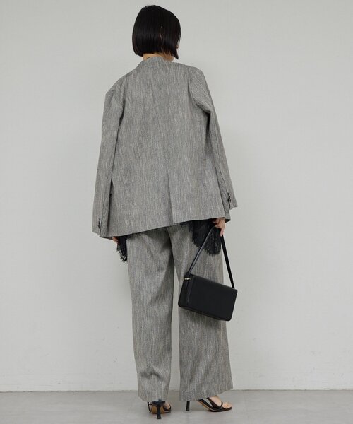 GALLARDAGALANTE(ガリャルダガランテ)の「【セットアップ対応】ノーカラーツイードジャケット(その他アウター・レディース・ベージュ/ブラック・FREE)」の11枚目の写真