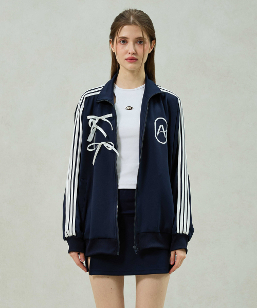 A RIBBON TRACK TOP / NAVY（ナイロンジャケット）｜ARI（アリ）の