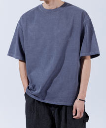 TOPBOY（トップボーイ）の「Heavy-duty pigment oversized short-sleeved T-shirt in stone navy（Tシャツ/カットソー・メンズ）」