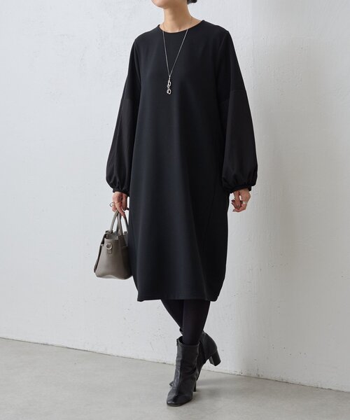 BEARDSLEY（ビアズリー）の「ソデコンビワンピース（ワンピース・レディース・ブラック・FREE）」の6枚目の写真