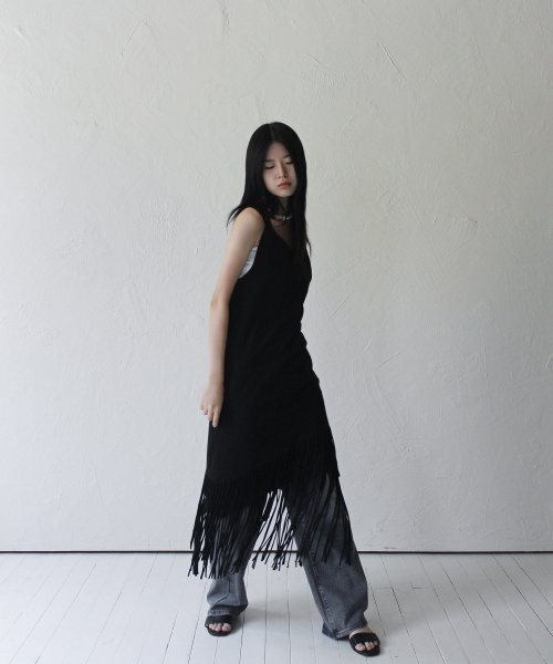 RUBATI(ルバティ)の「レイヤードフリンジジャージーワンピース_ブラック(ワンピース・レディース・その他・size2/size1)」の5枚目の写真