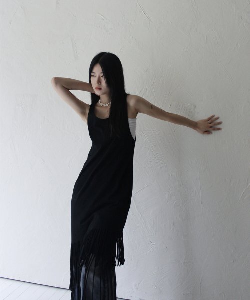 RUBATI(ルバティ)の「レイヤードフリンジジャージーワンピース_ブラック(ワンピース・レディース・その他・size2/size1)」の6枚目の写真