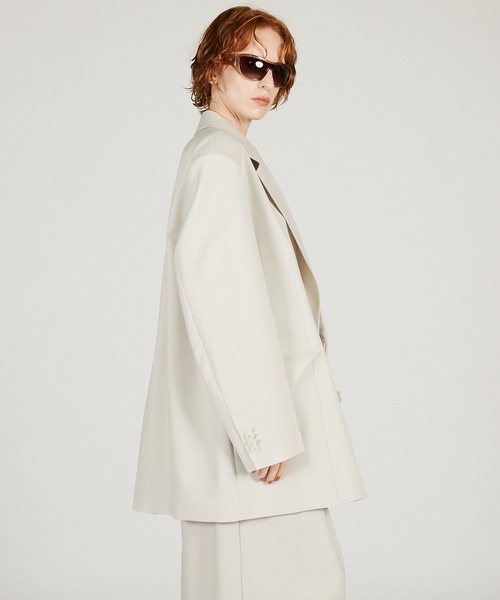 PRANK PROJECT(プランクプロジェクト)の「ハイツイストウールジャケット / High Twist Wool Jacket(テーラードジャケット・レディース・ブラック/グレイッシュベージュ/ホワイト・36/38)」の10枚目の写真