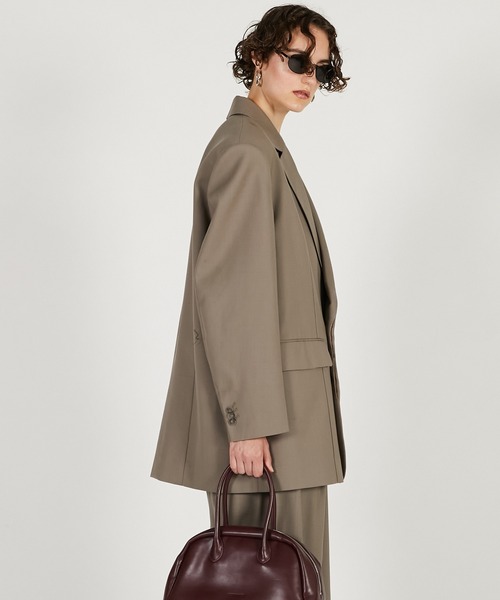 PRANK PROJECT(プランクプロジェクト)の「ハイツイストウールジャケット / High Twist Wool Jacket(テーラードジャケット・レディース・ブラック/グレイッシュベージュ/ホワイト・36/38)」の18枚目の写真