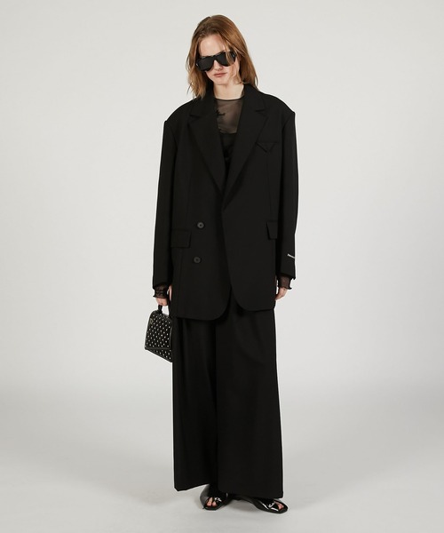 PRANK PROJECT(プランクプロジェクト)の「ハイツイストウールジャケット / High Twist Wool Jacket(テーラードジャケット・レディース・ブラック/グレイッシュベージュ/ホワイト・36/38)」の4枚目の写真