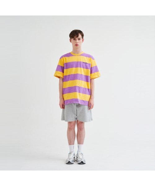 CODE I'M(コードアイエム)の「アセンティックロゴプリンティングYPミドルストライプオーバーサイズボーダーティ(Tシャツ/カットソー・メンズ・その他・MEDIUM/LARGE/X-LARGE)」の2枚目の写真