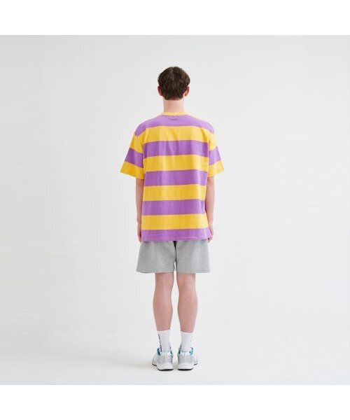 CODE I'M(コードアイエム)の「アセンティックロゴプリンティングYPミドルストライプオーバーサイズボーダーティ(Tシャツ/カットソー・メンズ・その他・MEDIUM/LARGE/X-LARGE)」の4枚目の写真