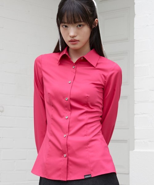 ZIZEMUSEUM(ジゼミュージアム)の「SLIM LINE CUFFS SHIRTS (PINK)(シャツ/ブラウス・レディース・その他・FREE)」の1枚目の写真
