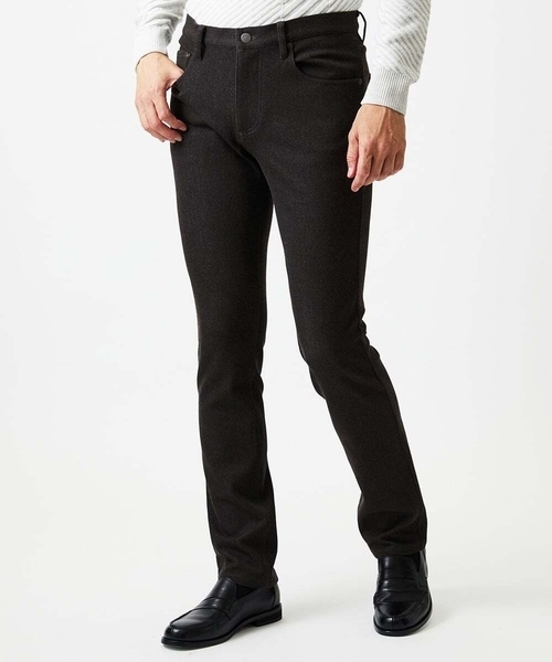MICHEL KLEIN HOMME   （ミッシェルクランオム）の「デニム調ストレッチファイブポケットパンツ（その他パンツ・メンズ・ブラック/ブラウン/ネイビー・MEDIUM/LARGE/X-LARGE）」の3枚目の写真