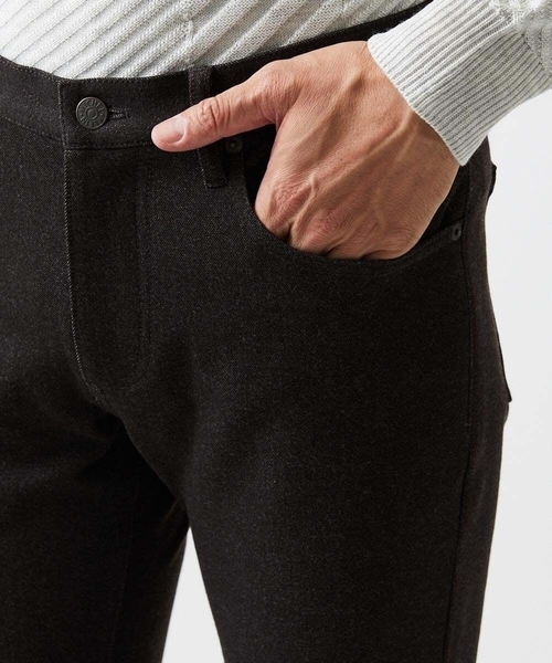 MICHEL KLEIN HOMME   （ミッシェルクランオム）の「デニム調ストレッチファイブポケットパンツ（その他パンツ・メンズ・ブラック/ブラウン/ネイビー・MEDIUM/LARGE/X-LARGE）」の10枚目の写真