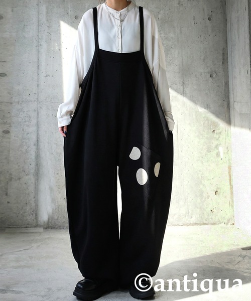 ドットポケットサロペット（サロペット/オーバーオール）｜antiqua