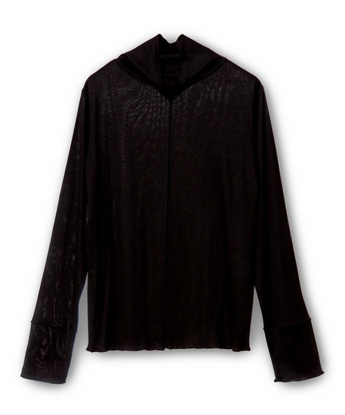 OSMOSIS（オズモーシス）の「メローガーゼハイネック長袖Tシャツ（Tシャツ/カットソー・レディース・ブルー/ブラック/アイボリー/チャコール・ONE SIZE）」の17枚目の写真