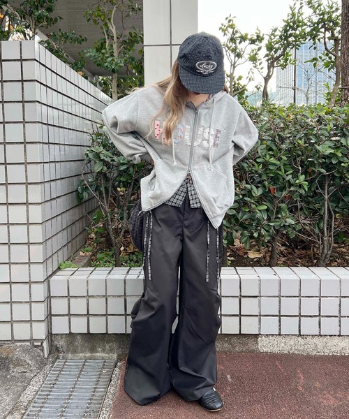 WC（ダブル シー）の「チェックレイヤードワイドパンツ（その他パンツ・レディース・ブラック/ブラウン・FREE）」の16枚目の写真