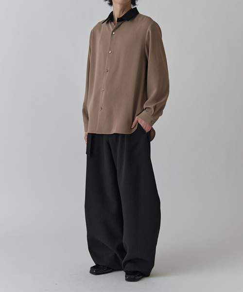 Lui's(ルイス)の「ソフトタッチクレリックシャツ(シャツ/ブラウス・メンズ・ホワイト/ブラック/モカ・M/S)」の15枚目の写真