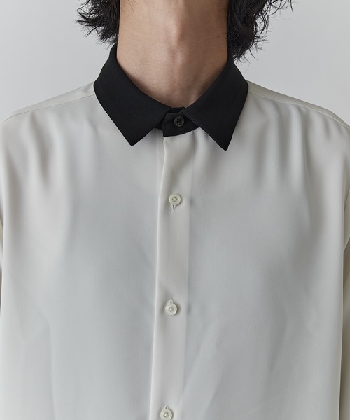 Lui's(ルイス)の「ソフトタッチクレリックシャツ(シャツ/ブラウス・メンズ・ホワイト/ブラック/モカ・M/S)」の16枚目の写真