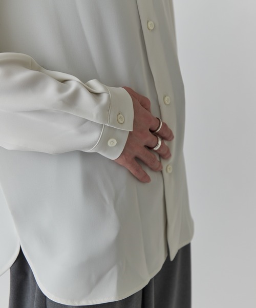 Lui's(ルイス)の「ソフトタッチクレリックシャツ(シャツ/ブラウス・メンズ・ホワイト/ブラック/モカ・M/S)」の18枚目の写真