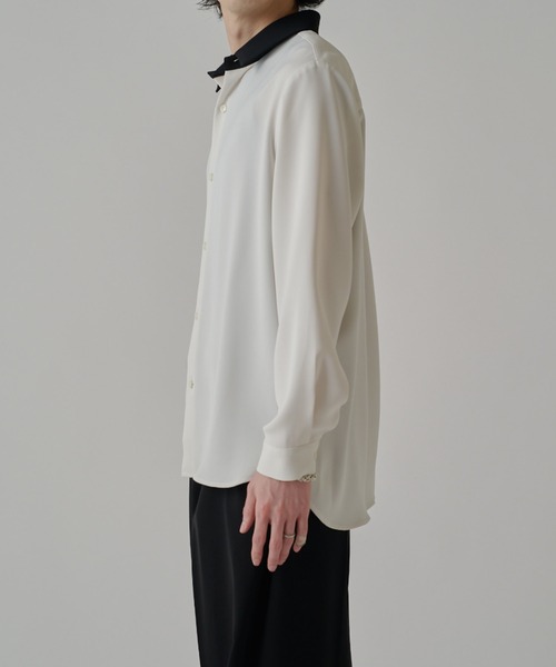 Lui's(ルイス)の「ソフトタッチクレリックシャツ(シャツ/ブラウス・メンズ・ホワイト/ブラック/モカ・M/S)」の20枚目の写真