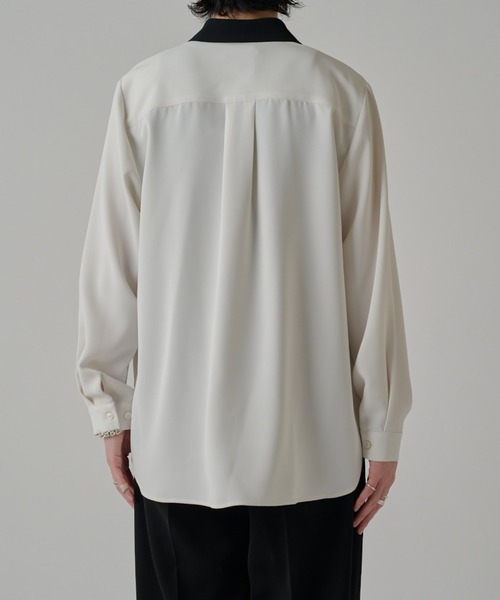 Lui's(ルイス)の「ソフトタッチクレリックシャツ(シャツ/ブラウス・メンズ・ホワイト/ブラック/モカ・M/S)」の21枚目の写真