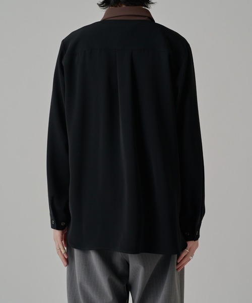 Lui's(ルイス)の「ソフトタッチクレリックシャツ(シャツ/ブラウス・メンズ・ホワイト/ブラック/モカ・M/S)」の15枚目の写真