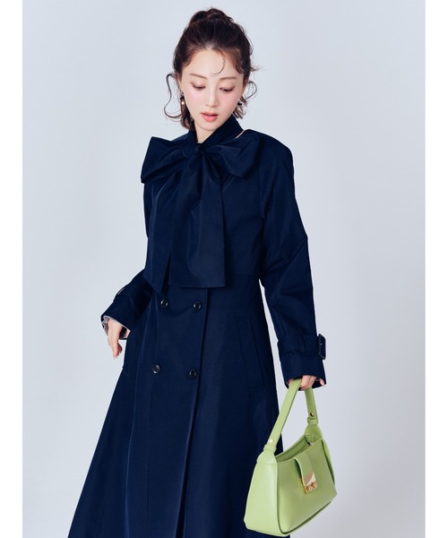 CELFORD(セルフォード)の「リボン付きトレンチコート(トレンチコート・レディース・ベージュ/ネイビー・36/38)」の2枚目の写真