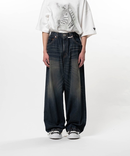 Maison MIHARA YASUHIRO(メゾンミハラヤスヒロ)の「Light Denim Wide Pants(デニムパンツ・メンズ・インディゴブルー/ライトブルー・44/46)」の1枚目の写真