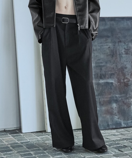 ASTRONOMY（アストロノミー）の「2タックTRストライプワイドストレートパンツ（その他パンツ・メンズ・ブラック系1/ブラック系2/ネイビー/グレー・XL/L/M/S）」の6枚目の写真