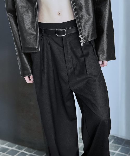 ASTRONOMY（アストロノミー）の「2タックTRストライプワイドストレートパンツ（その他パンツ・メンズ・ブラック系1/ブラック系2/ネイビー/グレー・XL/L/M/S）」の10枚目の写真