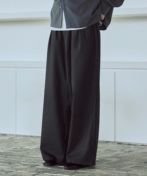 ASTRONOMY（アストロノミー）の「2タックTRストライプワイドストレートパンツ（その他パンツ・メンズ・ブラック系1/ブラック系2/ネイビー/グレー・XL/L/M/S）」の12枚目の写真