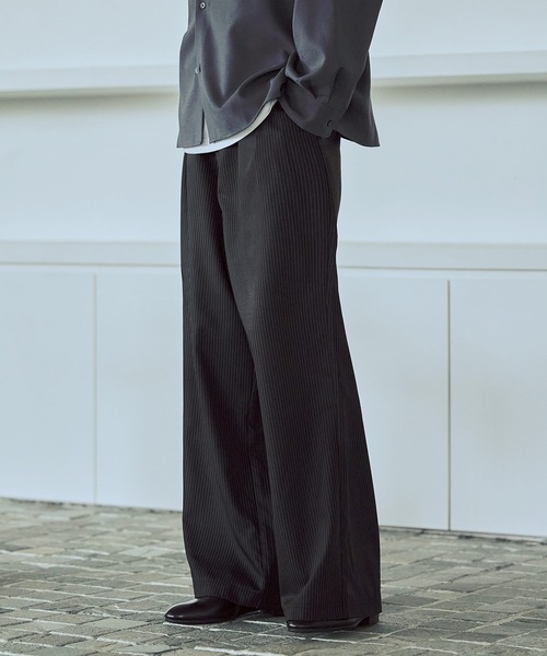ASTRONOMY（アストロノミー）の「2タックTRストライプワイドストレートパンツ（その他パンツ・メンズ・ブラック系1/ブラック系2/ネイビー/グレー・XL/L/M/S）」の13枚目の写真