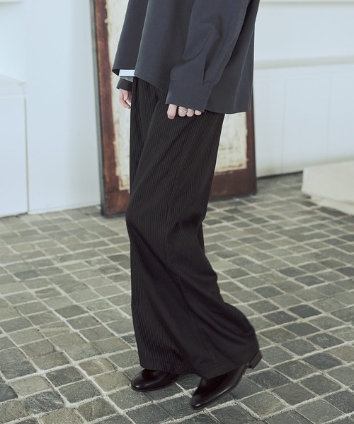 ASTRONOMY（アストロノミー）の「2タックTRストライプワイドストレートパンツ（その他パンツ・メンズ・ブラック系1/ブラック系2/ネイビー/グレー・XL/L/M/S）」の15枚目の写真