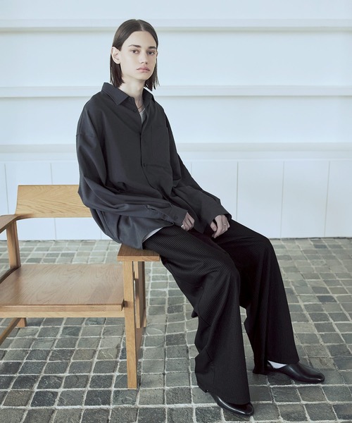 ASTRONOMY（アストロノミー）の「2タックTRストライプワイドストレートパンツ（その他パンツ・メンズ・ブラック系1/ブラック系2/ネイビー/グレー・XL/L/M/S）」の21枚目の写真