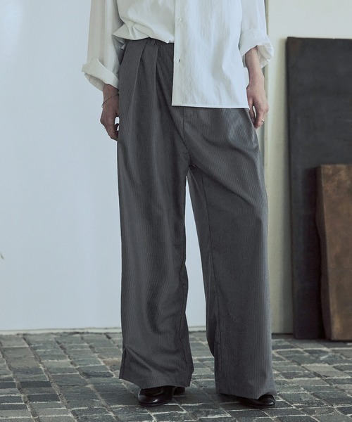 ASTRONOMY（アストロノミー）の「2タックTRストライプワイドストレートパンツ（その他パンツ・メンズ・ブラック系1/ブラック系2/ネイビー/グレー・XL/L/M/S）」の22枚目の写真