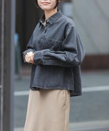 FORK&SPOON | FORK&SPOON　ペーパーブレンドデニムシャツ(シャツ/ブラウス)