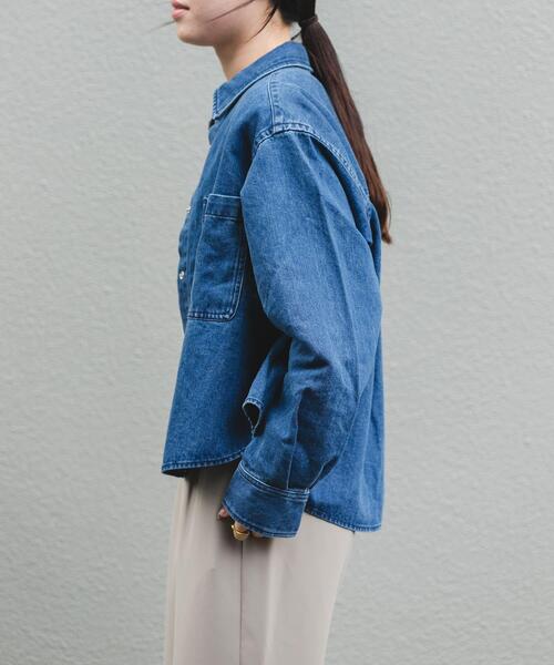 FORK&SPOON(フォークアンドスプーン)の「FORK&SPOON ペーパーブレンドデニムシャツ(シャツ/ブラウス・レディース・ブラック/ブルー・1)」の12枚目の写真