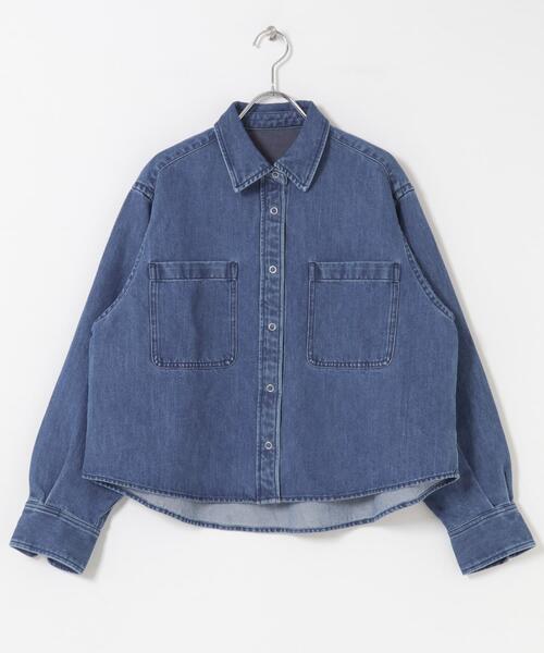 FORK&SPOON(フォークアンドスプーン)の「FORK&SPOON ペーパーブレンドデニムシャツ(シャツ/ブラウス・レディース・ブラック/ブルー・1)」の17枚目の写真