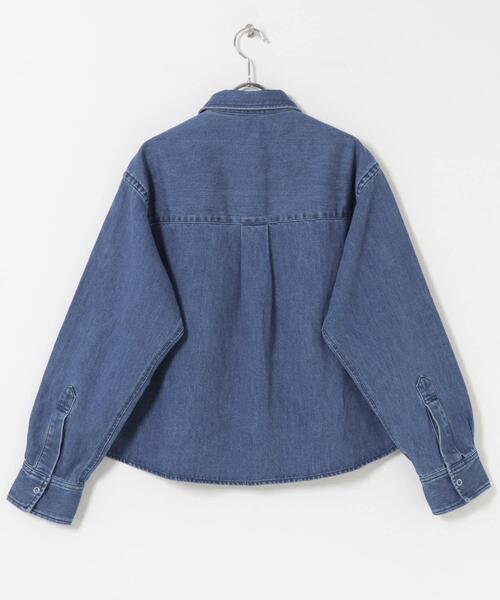 FORK&SPOON(フォークアンドスプーン)の「FORK&SPOON ペーパーブレンドデニムシャツ(シャツ/ブラウス・レディース・ブラック/ブルー・1)」の19枚目の写真