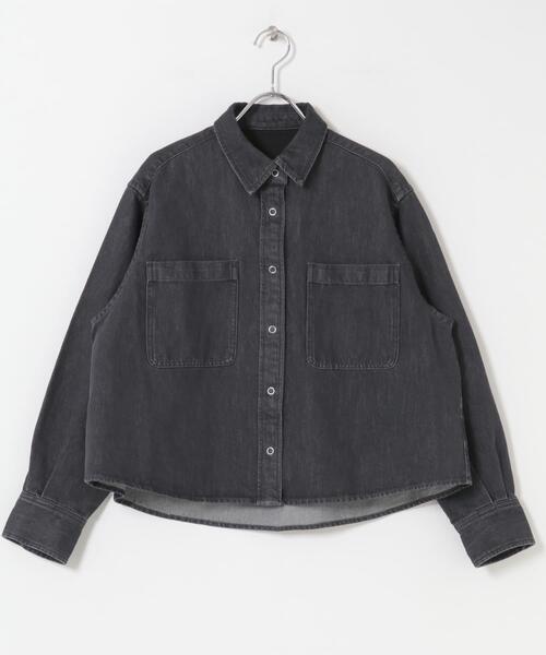 FORK&SPOON(フォークアンドスプーン)の「FORK&SPOON ペーパーブレンドデニムシャツ(シャツ/ブラウス・レディース・ブラック/ブルー・1)」の9枚目の写真