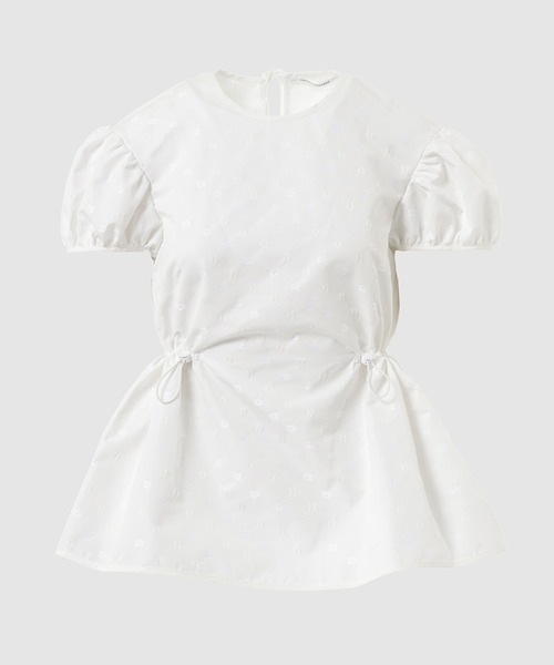 CECILIE BAHNSEN(セシリー バンセン)の「TOP WITH PUFF SLEEVES ANO DRAWSTRING WAIST(シャツ/ブラウス・レディース・ホワイト・8/6)」の1枚目の写真